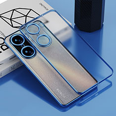 Custodia Silicone Trasparente Ultra Sottile Cover Morbida AN1 per Huawei Honor 60 5G Blu