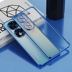 Custodia Silicone Trasparente Ultra Sottile Cover Morbida AN1 per Huawei Honor 70 5G Blu