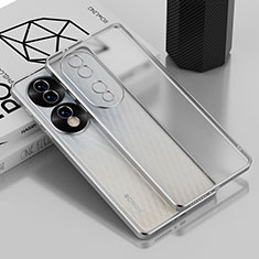 Custodia Silicone Trasparente Ultra Sottile Cover Morbida AN1 per Huawei Honor 70 Pro+ Plus 5G Argento