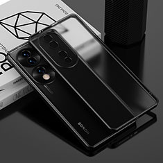 Custodia Silicone Trasparente Ultra Sottile Cover Morbida AN1 per Huawei Honor 70 Pro+ Plus 5G Nero