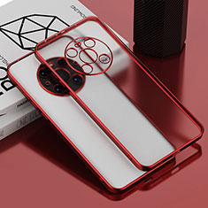 Custodia Silicone Trasparente Ultra Sottile Cover Morbida AN1 per Huawei Mate 40 Pro Rosso