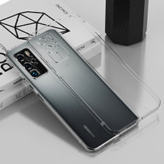 Custodia Silicone Trasparente Ultra Sottile Cover Morbida AN1 per Huawei P40 Pro Chiaro