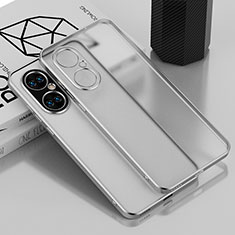 Custodia Silicone Trasparente Ultra Sottile Cover Morbida AN1 per Huawei P50 Argento