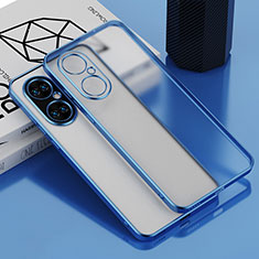 Custodia Silicone Trasparente Ultra Sottile Cover Morbida AN1 per Huawei P50 Blu