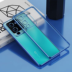 Custodia Silicone Trasparente Ultra Sottile Cover Morbida AN1 per Vivo V25 Pro 5G Blu