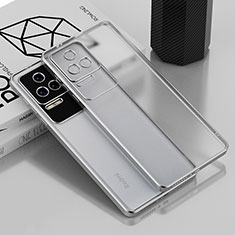 Custodia Silicone Trasparente Ultra Sottile Cover Morbida AN1 per Xiaomi Poco F4 5G Argento