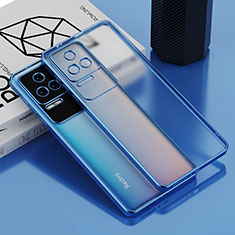Custodia Silicone Trasparente Ultra Sottile Cover Morbida AN1 per Xiaomi Poco F4 5G Blu