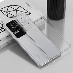 Custodia Silicone Trasparente Ultra Sottile Cover Morbida AN1 per Xiaomi Poco F4 5G Chiaro