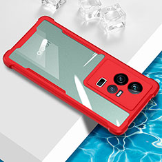 Custodia Silicone Trasparente Ultra Sottile Cover Morbida BH1 per Vivo iQOO 11 5G Rosso