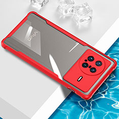 Custodia Silicone Trasparente Ultra Sottile Cover Morbida BH1 per Vivo X Note Rosso