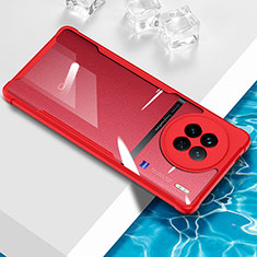 Custodia Silicone Trasparente Ultra Sottile Cover Morbida BH1 per Vivo X90 Pro+ Plus 5G Rosso