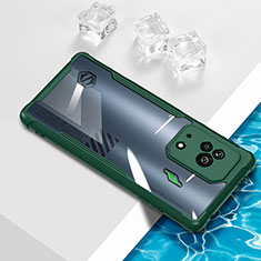 Custodia Silicone Trasparente Ultra Sottile Cover Morbida BH1 per Xiaomi Black Shark 5 5G Verde