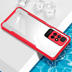 Custodia Silicone Trasparente Ultra Sottile Cover Morbida BH1 per Xiaomi Poco M4 Pro 5G Rosso
