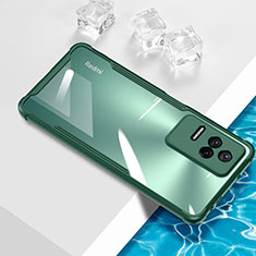 Custodia Silicone Trasparente Ultra Sottile Cover Morbida BH1 per Xiaomi Redmi K50 5G Verde