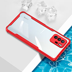 Custodia Silicone Trasparente Ultra Sottile Cover Morbida BH1 per Xiaomi Redmi Note 10 Pro 5G Rosso