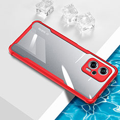 Custodia Silicone Trasparente Ultra Sottile Cover Morbida BH1 per Xiaomi Redmi Note 11T Pro 5G Rosso