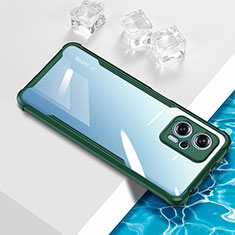Custodia Silicone Trasparente Ultra Sottile Cover Morbida BH1 per Xiaomi Redmi Note 11T Pro+ Plus 5G Verde