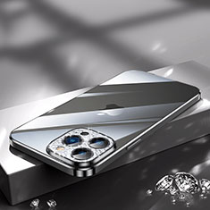 Custodia Silicone Trasparente Ultra Sottile Cover Morbida Bling-Bling LD2 per Apple iPhone 13 Pro Max Nero