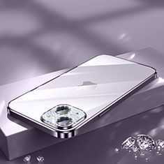 Custodia Silicone Trasparente Ultra Sottile Cover Morbida Bling-Bling LD2 per Apple iPhone 14 Viola