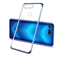 Custodia Silicone Trasparente Ultra Sottile Cover Morbida C01 per Huawei Honor V20 Blu