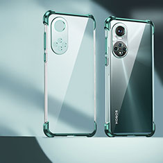 Custodia Silicone Trasparente Ultra Sottile Cover Morbida D01 per Huawei Honor 50 Pro 5G Verde