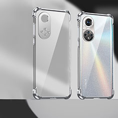 Custodia Silicone Trasparente Ultra Sottile Cover Morbida D01 per Huawei Nova 9 Argento