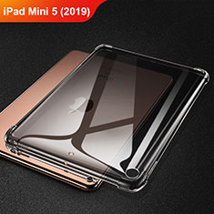 Custodia Silicone Trasparente Ultra Sottile Cover Morbida H01 per Apple iPad Mini 5 (2019) Grigio