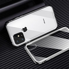Custodia Silicone Trasparente Ultra Sottile Cover Morbida H01 per Apple iPhone 11 Argento