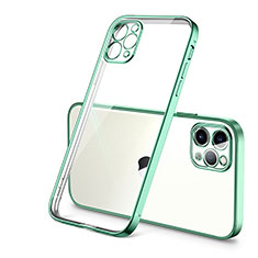 Custodia Silicone Trasparente Ultra Sottile Cover Morbida H01 per Apple iPhone 12 Pro Max Verde