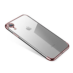 Custodia Silicone Trasparente Ultra Sottile Cover Morbida H01 per Apple iPhone XR Oro Rosa