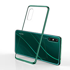 Custodia Silicone Trasparente Ultra Sottile Cover Morbida H01 per Huawei Enjoy 10e Verde