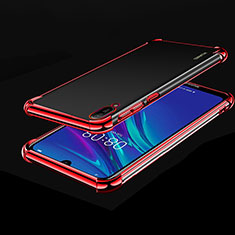 Custodia Silicone Trasparente Ultra Sottile Cover Morbida H01 per Huawei Enjoy 9e Rosso