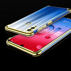 Custodia Silicone Trasparente Ultra Sottile Cover Morbida H01 per Huawei Honor 10 Lite Oro