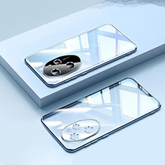 Custodia Silicone Trasparente Ultra Sottile Cover Morbida H01 per Huawei Honor 100 Pro 5G Blu