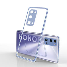 Custodia Silicone Trasparente Ultra Sottile Cover Morbida H01 per Huawei Honor 30 Pro+ Plus Argento