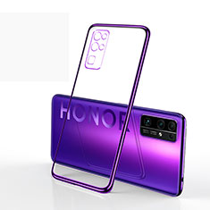 Custodia Silicone Trasparente Ultra Sottile Cover Morbida H01 per Huawei Honor 30 Viola