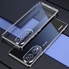 Custodia Silicone Trasparente Ultra Sottile Cover Morbida H01 per Huawei Honor 70 Pro 5G Argento