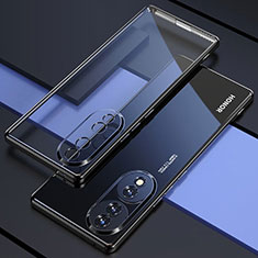 Custodia Silicone Trasparente Ultra Sottile Cover Morbida H01 per Huawei Honor 70 Pro 5G Nero