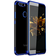 Custodia Silicone Trasparente Ultra Sottile Cover Morbida H01 per Huawei Honor 8 Blu
