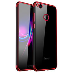 Custodia Silicone Trasparente Ultra Sottile Cover Morbida H01 per Huawei Honor 8 Lite Rosso