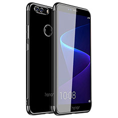 Custodia Silicone Trasparente Ultra Sottile Cover Morbida H01 per Huawei Honor 8 Nero
