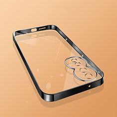 Custodia Silicone Trasparente Ultra Sottile Cover Morbida H01 per Huawei Honor 80 5G Nero