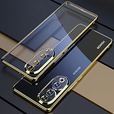 Custodia Silicone Trasparente Ultra Sottile Cover Morbida H01 per Huawei Honor 90 5G Oro