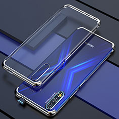 Custodia Silicone Trasparente Ultra Sottile Cover Morbida H01 per Huawei Honor 9X Argento