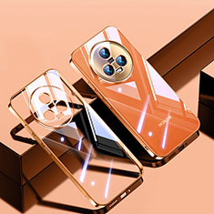 Custodia Silicone Trasparente Ultra Sottile Cover Morbida H01 per Huawei Honor Magic5 5G Arancione