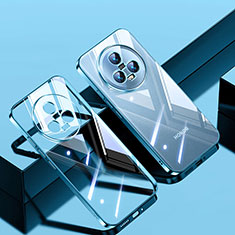 Custodia Silicone Trasparente Ultra Sottile Cover Morbida H01 per Huawei Honor Magic5 5G Blu