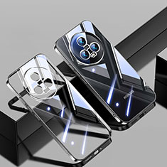 Custodia Silicone Trasparente Ultra Sottile Cover Morbida H01 per Huawei Honor Magic5 5G Nero
