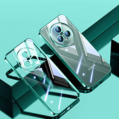 Custodia Silicone Trasparente Ultra Sottile Cover Morbida H01 per Huawei Honor Magic5 5G Verde