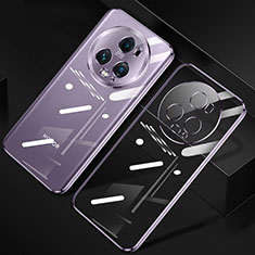 Custodia Silicone Trasparente Ultra Sottile Cover Morbida H01 per Huawei Honor Magic5 Pro 5G Viola