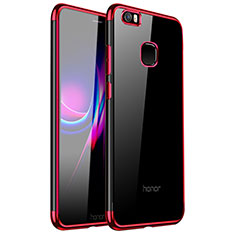 Custodia Silicone Trasparente Ultra Sottile Cover Morbida H01 per Huawei Honor Note 8 Rosso